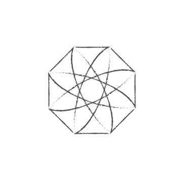 Geometric symmetry star pattern vector illustration 
