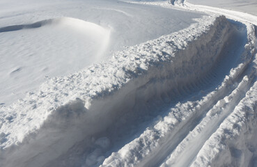 tracks in snow