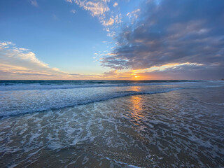 sunset over the sea