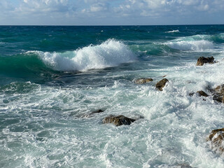 waves on the beach