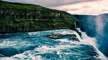 Wasserfall in Island auf Golden Circle Tour