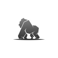 Obraz premium Gorilla logo design vector icon template