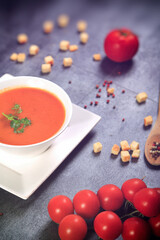 Fototapeta na wymiar soupe de tomate