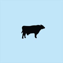 cow logo vector template abstract