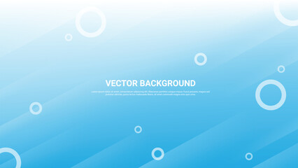 abstract vector background geometric bg light blue and white circles and lines - obrazy, fototapety, plakaty
