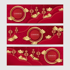 Chinese china red gold background. Chinese china new year 2022 year of the tiger red and gold flower and asian elements paper cut with craft style on background.