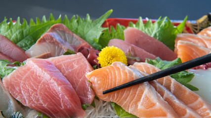 日本料理の刺身。