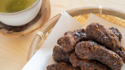 かりんとう　”Japanese deep fried brown sugar snack”