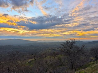 sunset in the mountains