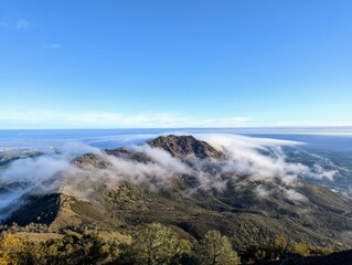 clouds over the mountain