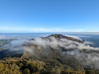 clouds over the mountain