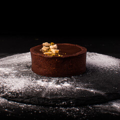 Artesian brownie with peanut and sugar