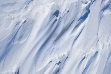 Fototapeta premium Texture of winter snow surface. Blue natural snow background.