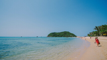 beautiful sea travel background in thailand.