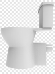 toilet bowl isolated on white render png