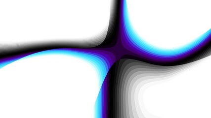 Abstract digital art fractal pattern. Expressive shapes on white background. Aspect ratio 16 : 9