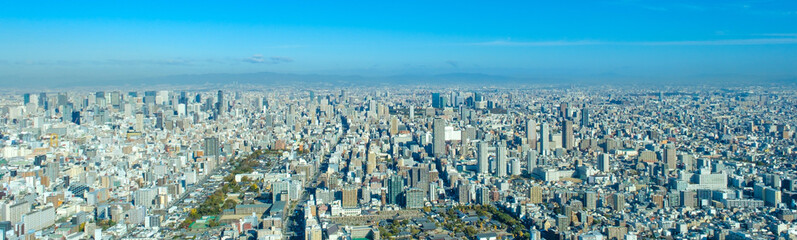 大阪　パノラマ　都市風景