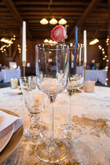 Table setting at Wedding