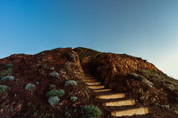 Fototapeta na wymiar Sunrise at Twin Peaks, San Francisco, California .