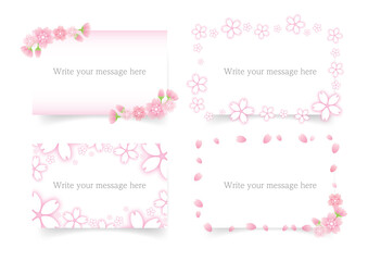 桜のメッセージカードセット