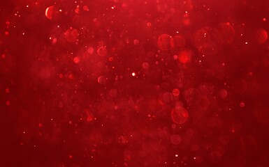 Red bokeh of lights on background, holliday concept