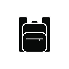 Backpack, School, Rucksack, Knapsack Solid Icon, Vector, Illustration, Logo Template. Suitable For Many Purposes.