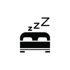 Sleep, Nap, Night Solid Icon, Vector, Illustration, Logo Template. Suitable For Many Purposes.