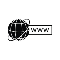 Web or global search icon design isolated on white background