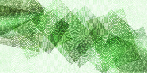 新緑　和柄　背景　テクスチャ