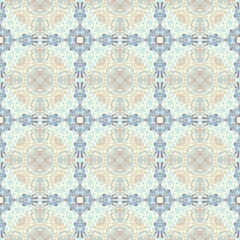 Seamless ornamental decorative pattern. Mosaic art texture.