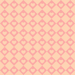 Seamless pattern with hearts,geometric pattern design for decorating, wrapping paper, wallpaper, fabric, tablecloth, clothing, carpet, tile, textile,card,packaging ,backdrop and etc.Vector illustrati.