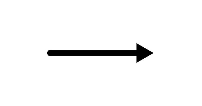 Simple Animated Arrow Horizontal Drawn On