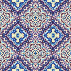 Abstract pattern. Square ornamental regular background. Seamless pattern. Vintage mosaic art pattern.