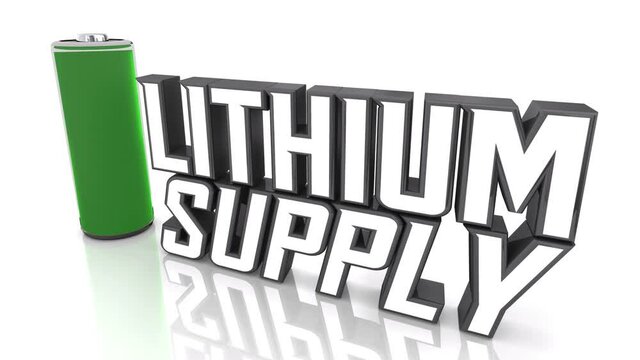 Lithium Supply Battery Power Energy Storage Li-Ion 3d Animation