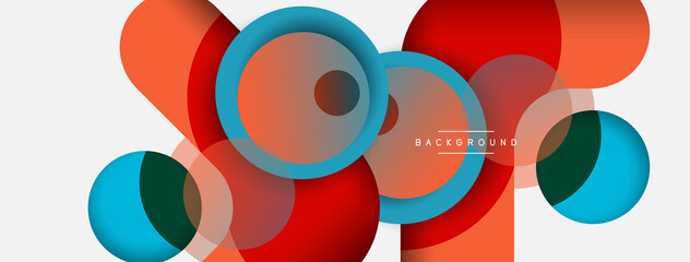Creative geometric wallpaper. Minimal abstract background. Circles composition vector illustration for wallpaper banner background or landing page