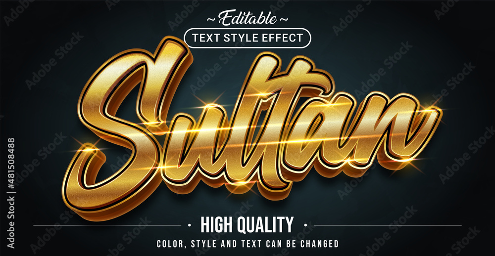 Poster Editable text style effect - Sultan text style theme.