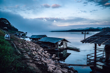 People's way of life along the Mekong River. Chiang Khan,Thailand.