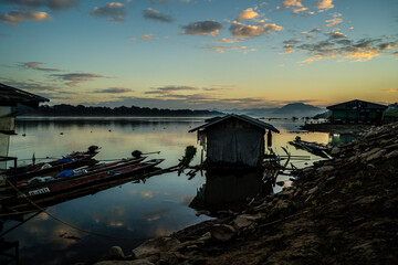 People's way of life along the Mekong River. Chiang Khan,Thailand.