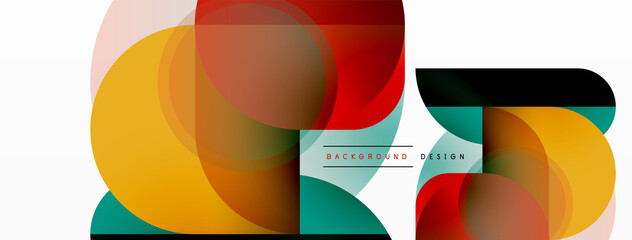 Round triangle shapes lines and circles. Geometric vector illustration for wallpaper banner background or landing page