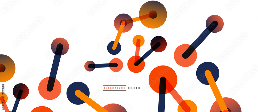 Poster network concept abstract background. dots connection. big data idea. business template for wallpaper