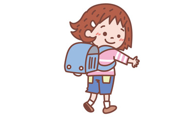 ランドセルを背負った女の子