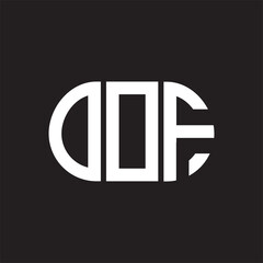 OOF letter logo design on black background. OOF creative initials letter logo concept. OOF letter design.