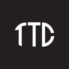 TTC letter logo design on black background. TTC creative initials letter logo concept. TTC letter design.