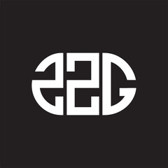 ZZG letter logo design on black background. ZZG creative initials letter logo concept. ZZG letter design.