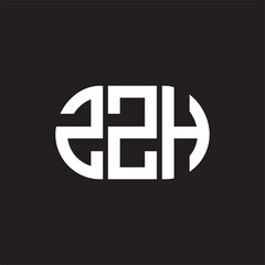 ZZH letter logo design on black background. ZZH creative initials letter logo concept. ZZH letter design.