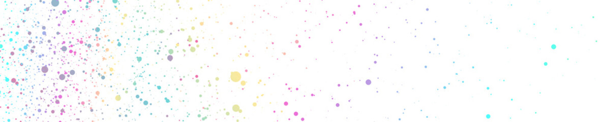 Holographic dust particles geometric abstract tech background. Vector art colorful banner design