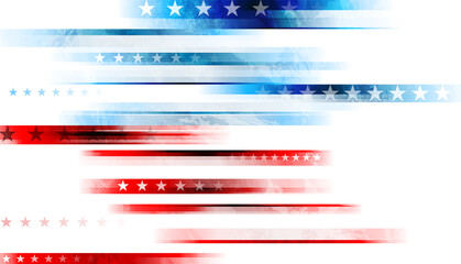 USA colors, stars and stripes abstract grunge design. Independence Day modern vector background. Corporate concept american flag