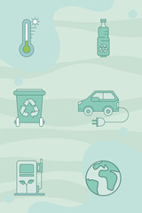 six eco friendly icons
