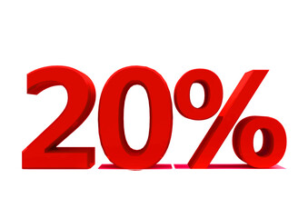20 Percent off 3d Sign on White Background, Special Offer 20% Discount Tag, Sale Up to 20 Percent Off,big offer, Sale, Special Offer Label, Sticker, Tag, Banner, Advertising, offer Icon 