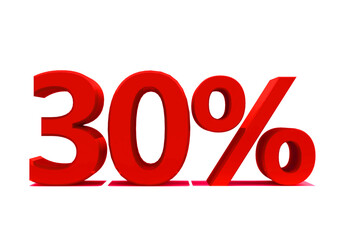 30 Percent off 3d Sign on White Background, Special Offer 30% Discount Tag, Sale Up to 30 Percent Off,big offer, Sale, Special Offer Label, Sticker, Tag, Banner, Advertising, offer Icon 